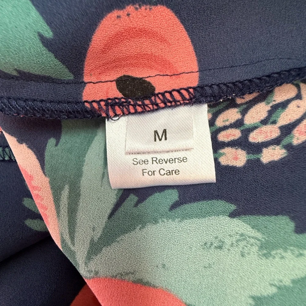 Rifle Paper Co. x Paper Crown Floral Top in Navy and  Pink - Picture 7 of 11